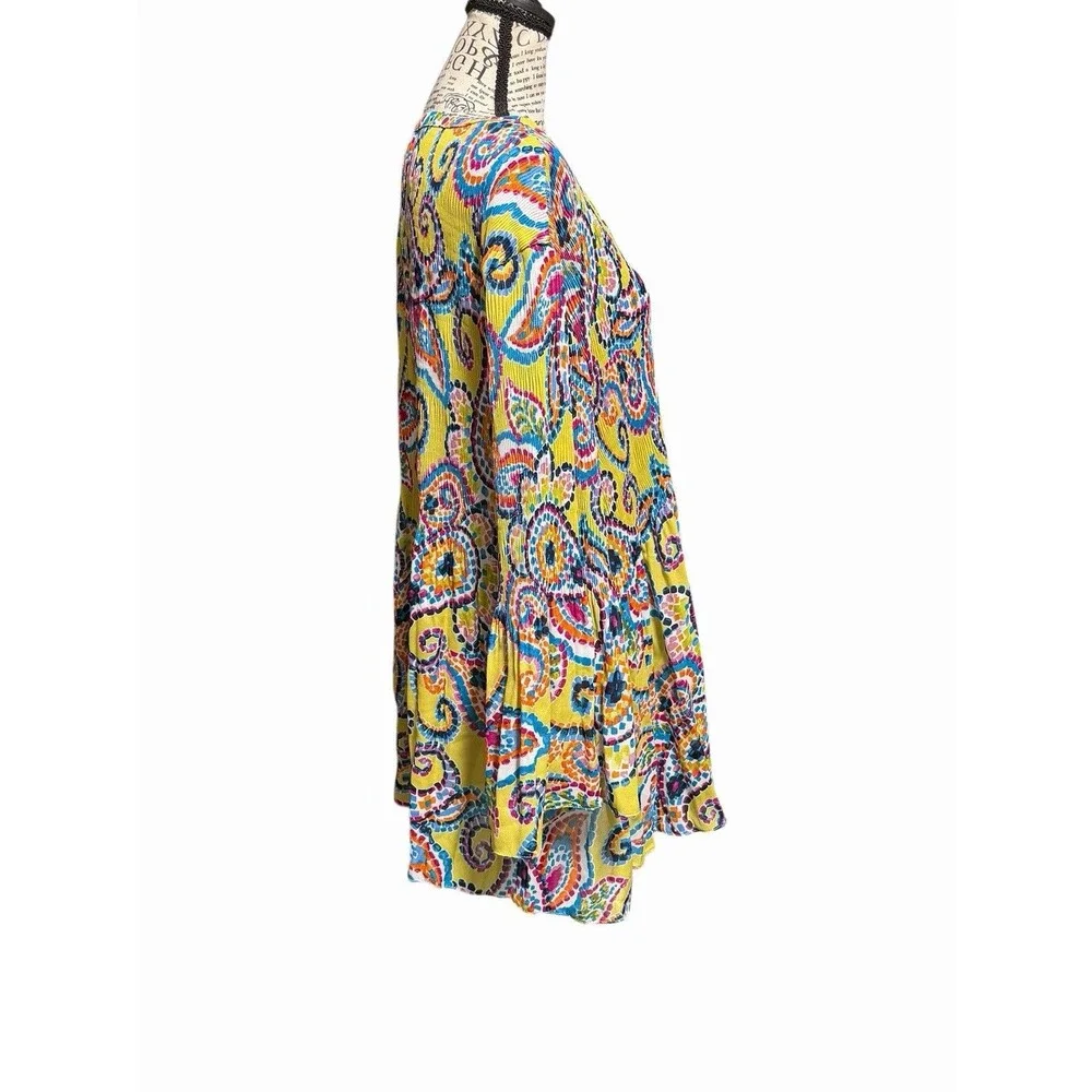 Ninety  Fit & Flower Women Popover Top Tunic Blouse Shirt Plus 2X Whimsical Boho